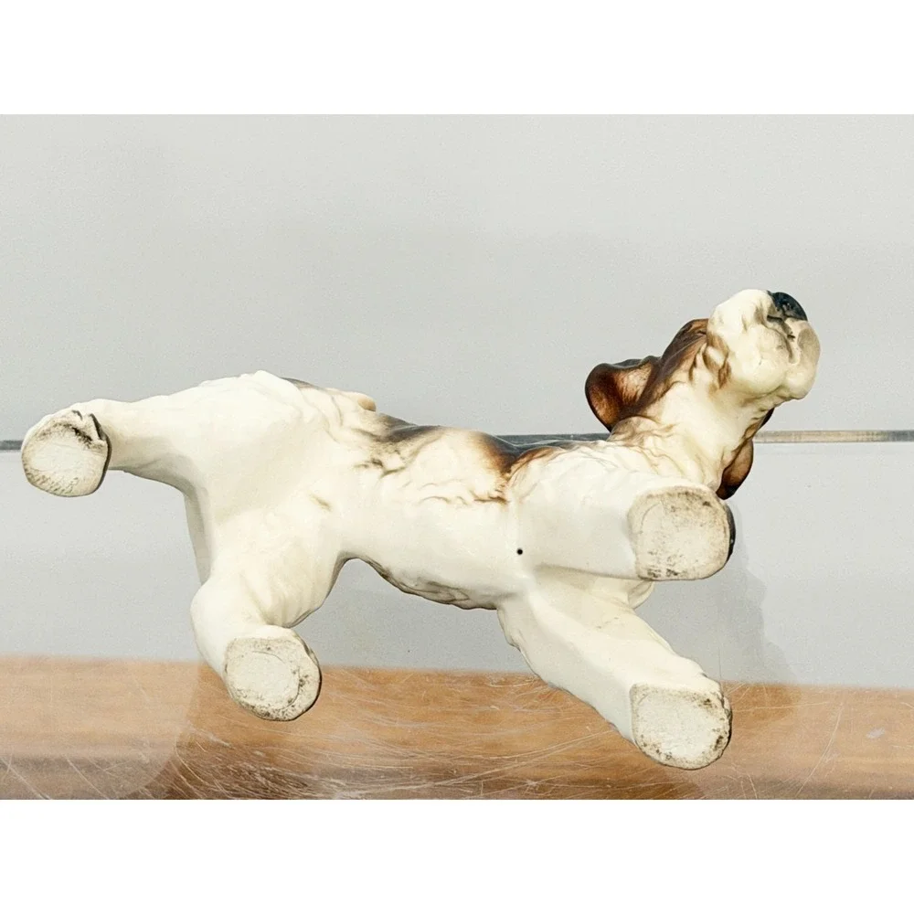 Enesco Fox Terrier Dog Figurine Japan Vintage Porcelain Airdale 4.25